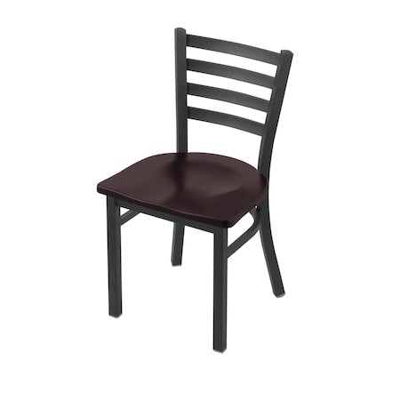 400 Jackie 18 Chair With Pewter Finish And Dark Cherry Maple Seat